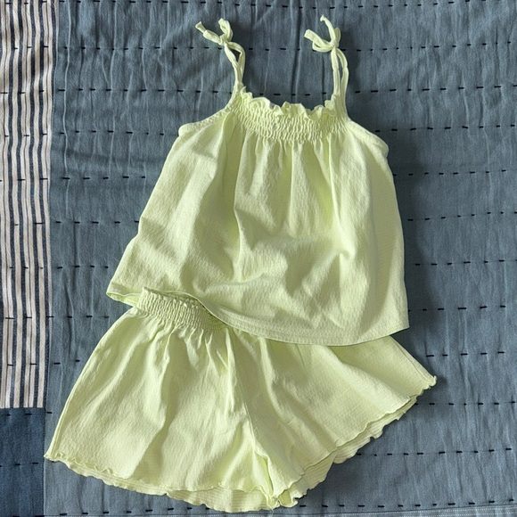 Zara Light Yellow Kids Pajama Set - Picture 1 of 7